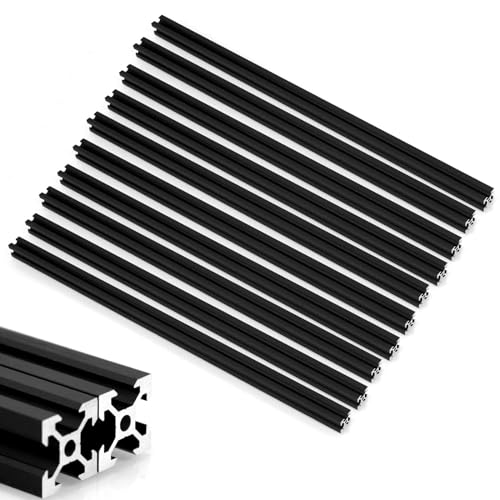 iMetrx 1220 mm 2020 V Typ 10 Stück Schwarz Europäischer Standard Eloxierte Linearschiene aluminiumprofile Extrusion,für DIY 3D Drucker und CNC Maschinen von iMetrx