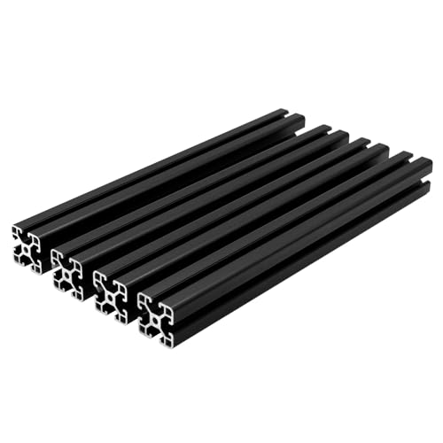 iMetrx 4040 Alu Profil 300 mm, Schwarz (4 Stück/Packung) T-Schlitz Aluminium, europäischer Standard für 3D-Drucker, CNC- und Lasergravurmaschine von iMetrx