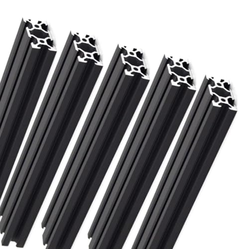 iMetrx 5 Stück 350 mm 2040 V Typ Schwarz Europäischer Standard Eloxierte Linearschiene aluminiumprofile Extrusion,für DIY 3D Drucker und CNC Maschinen von iMetrx