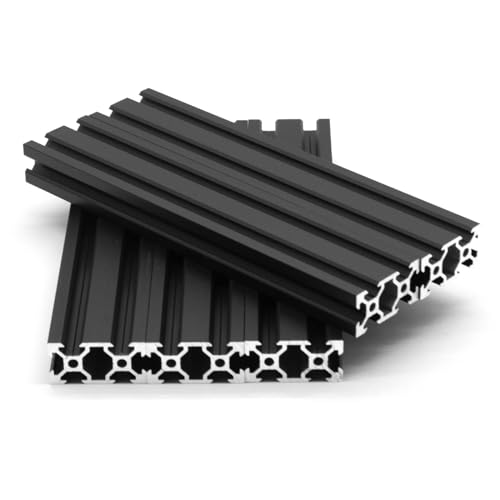 iMetrx 600 mm 2040 V Typ 5 Stück Schwarz Europäischer Standard Eloxierte Linearschiene aluminiumprofile Extrusion,für DIY 3D Drucker und CNC Maschinen von iMetrx