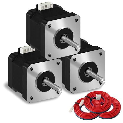 iMetrx NEMA 17 Schrittmotor 42x40 mm Motor Extruder 1.5 A-3.8 V 2-Phasen 4-Draht 1.8 Grad, mit 1-Meter Kabel, für 3D Drucker Motor 3 Stück iMetrx NEMA 17 Schrittmotor 42x40 mm Motor Extruder 1.5 A-3.8 V 2-Phasen 4-Draht 1.8 Grad, mit 1-Meter Kabel, für 3D Drucker Motor 3 Stück von iMetrx