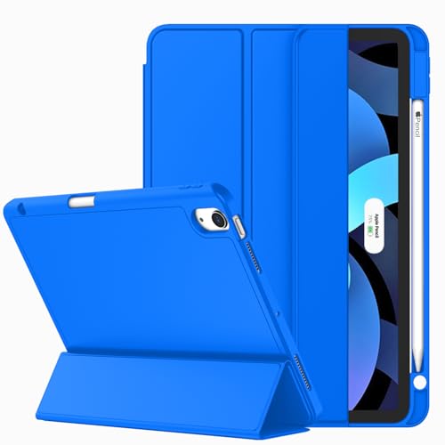 iMieet Schutzhülle für iPad 10. Generation 10,9 Zoll 2022 mit Stifthalter, schlanker dreifach faltbarer Ständer, Schutzhülle mit weicher TPU-Rückseite und automatischer Sleep/Wake-Funktion, Waldgrün von iMieet