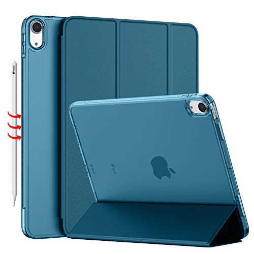 iMieet Schutzhülle für iPad Air 4 2020 – iPad Air 4. Generation 26,7 cm (10,9 Zoll), leicht, dünn, mit durchscheinender, mattierter Rückseite, unterstützt Touch-ID, Blaugrün von iMieet