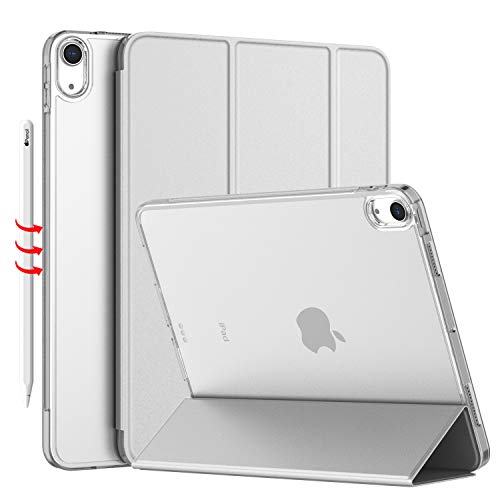 iMieet Schutzhülle für iPad Air 4 2020 – iPad Air 4. Generation 26,7 cm (10,9 Zoll), leicht, schlankes Cover mit durchscheinender, mattierter Rückseite [unterstützt Touch-ID] (grau) von iMieet