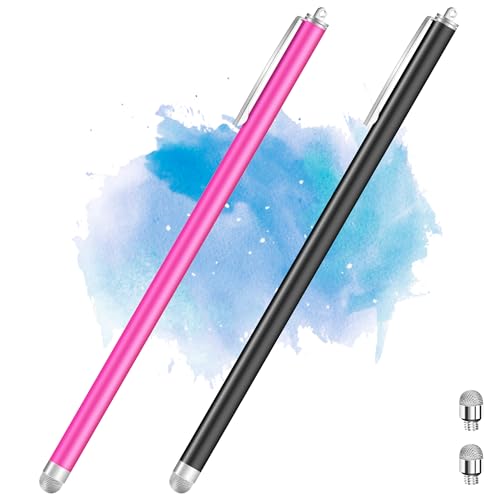 iMoebel Tablet Stift 2 Pack Faserspitze Touchscreen Stifte Groß 18,5CM Lang mit Clip, Universal Passiv Stylus Touch Pen kompatibel mit kapazitiven Touchscreens Handys Tablets von iMoebel