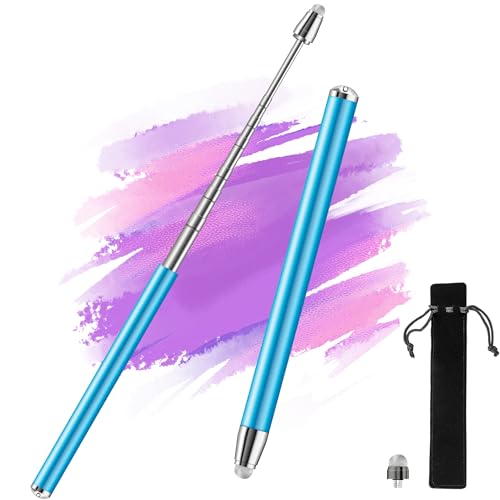 iMoebel Teleskop Touchscreen Stift bis 100 cm, Ausziehbarer Stylus Stift für kapazitive Touch Screen PC Monitor Handy Tablets Panel, Präsentationen Pointer für Lehrer Kinder Studenten, Blau von iMoebel