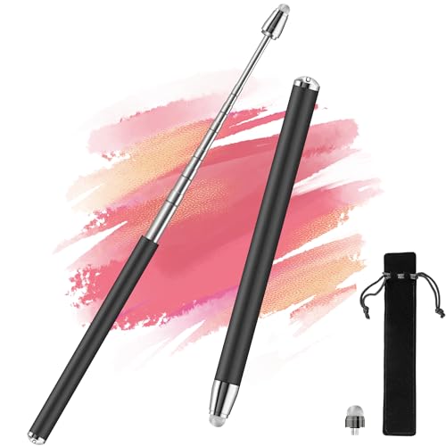 iMoebel Teleskop Touchscreen Stift bis 100 cm, Ausziehbarer Stylus Stift für kapazitive Touch Screen PC Monitor Handy Tablets Panel, Präsentationen Pointer für Lehrer Kinder Studenten, Schwarz von iMoebel