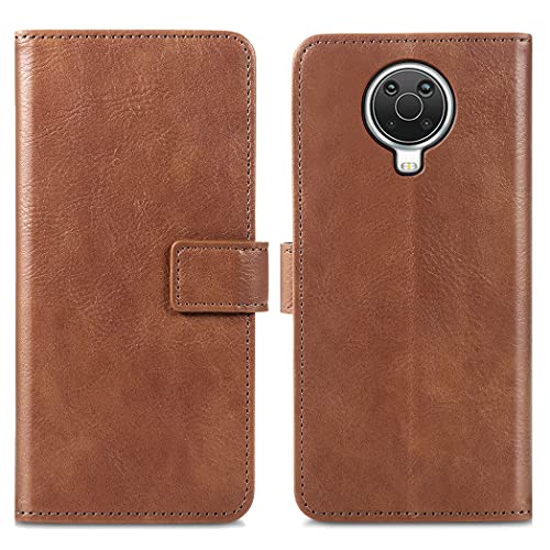 iMoshion Bookcase Hülle kompatibel mit Nokia G20, Nokia G10– Luxuriöse Handyhülle – Handytasche in Braun [Mit Ständer, Platz für 3 Karten, Magnetverschluss] von iMoshion