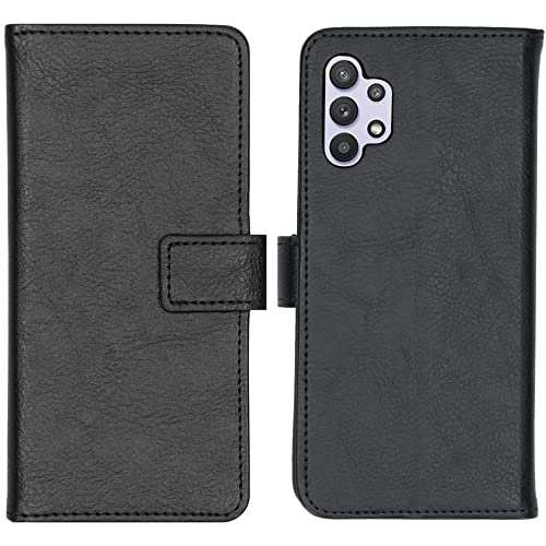iMoshion Booktype Hülle für Samsung Galaxy A32 (5G)(Nicht Für 4G) – Luxuriöse Handyhülle – Handytasche in Schwarz [Mit Ständer, Platz für 3 Karten, Magnetverschluss] von iMoshion