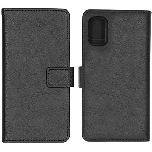 iMoshion Bookcase Hülle kompatibel mit Samsung Galaxy A41– Luxuriöse Handyhülle – Handytasche in Schwarz [Mit Ständer, Platz für 3 Karten, Magnetverschluss] von iMoshion