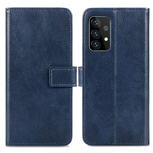 iMoshion Bookcase Hülle kompatibel mit Samsung Galaxy A52(4G/5G)/A52s– Luxuriöse Handyhülle – Handytasche in Dunkelblau [Mit Ständer, Platz für 3 Karten, Magnetverschluss] von iMoshion