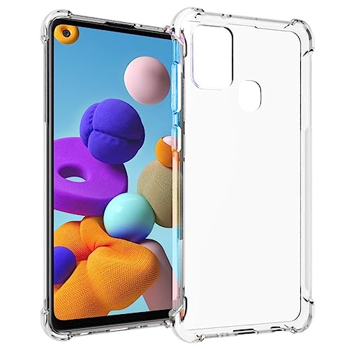iMoshion Softcase,Backcover Hülle kompatibel mit Samsung Galaxy A21s – Shockproof Case Handyhülle – Silikon Schutzhülle in Transparent [Verstärkte Ecken, Stoßfest, Dünn] von iMoshion