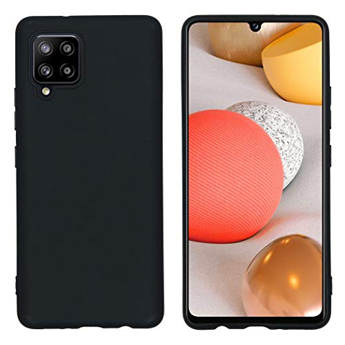 iMoshion Softcase,Backcover Hülle kompatibel mit Samsung Galaxy A42 – Color Back Cover – Silikon Handyhülle Soft Case in Schwarz [Matt, Ultradünn, Anti-Rutsch] von iMoshion