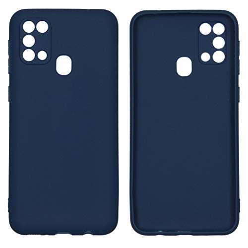 iMoshion Softcase,Backcover Hülle kompatibel mit Samsung Galaxy M31 – Color Back Cover – Silikon Handyhülle Soft Case in Dunkelblau [Matt, Ultradünn, Anti-Rutsch] von iMoshion