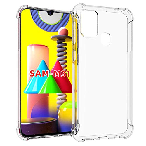 iMoshion Softcase,Backcover Hülle kompatibel mit Samsung Galaxy M31 – Shockproof Case Handyhülle – Silikon Schutzhülle in Transparent [Verstärkte Ecken, Stoßfest, Dünn] von iMoshion