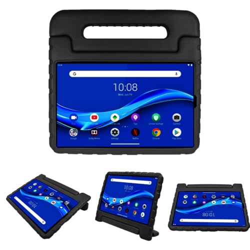 iMoshion Kinder Tablethülle für Lenovo Tab M10 Plus, Lenovo Tab M10 FHD Plus Hüllen für Tablets in Schwarz mit Handgriff und Ständer von iMoshion