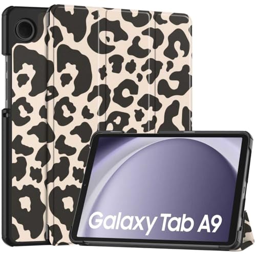 iMoshion kompatibel mit Samsung Galaxy Tab A9 Hülle – Trifold Tablet Case – Schutzhülle mit Motiv Kunstleder [Mit Ständer, Mikrofaser-Futter, Magnetverschluss] von iMoshion
