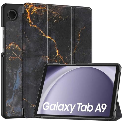 iMoshion kompatibel mit Samsung Galaxy Tab A9 Hülle – Trifold Tablet Case – Schutzhülle mit Motiv Kunstleder [Mit Ständer, Mikrofaser-Futter, Magnetverschluss] von iMoshion