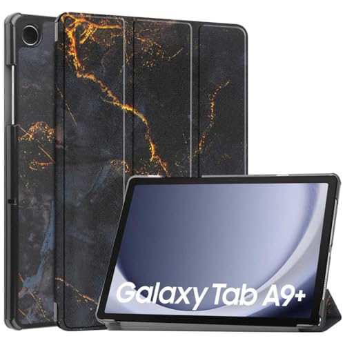 iMoshion kompatibel mit Samsung Galaxy Tab A9 Plus Hülle – Trifold Tablet Case – Schutzhülle mit Motiv Kunstleder [Mit Ständer, Mikrofaser-Futter, Magnetverschluss] von iMoshion