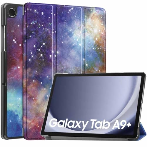 iMoshion kompatibel mit Samsung Galaxy Tab A9 Plus Hülle – Trifold Tablet Case – Schutzhülle mit Motiv Kunstleder [Mit Ständer, Mikrofaser-Futter, Magnetverschluss] von iMoshion