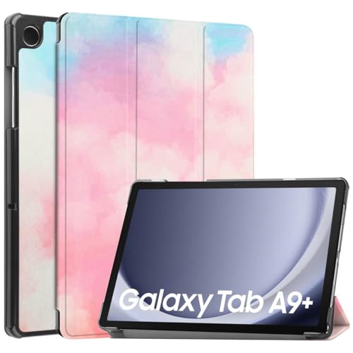 iMoshion kompatibel mit Samsung Galaxy Tab A9 Plus Hülle – Trifold Tablet Case – Schutzhülle mit Motiv Kunstleder [Mit Ständer, Mikrofaser-Futter, Magnetverschluss] von iMoshion