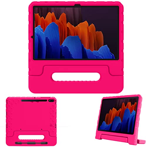 iMoshion kompatibel mit Samsung Galaxy Tab S7 Plus Hülle – Tablethülle für Kinder – Tablet Kids Case in Mehrfarbig mit Handgriff und Ständer [Robust, Griffig, Stoßfest] von iMoshion