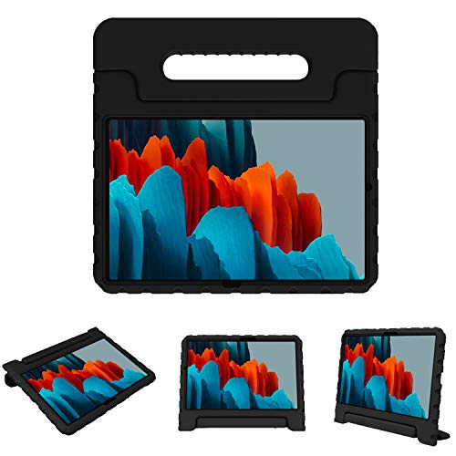 iMoshion kompatibel mit Samsung Galaxy Tab S8, Samsung Galaxy Tab S7 Hülle – Tablethülle für Kinder – Tablet Kids Case in Schwarz mit Handgriff und Ständer [Robust, Griffig, Stoßfest] von iMoshion