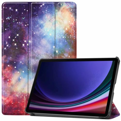 iMoshion kompatibel mit Samsung Galaxy Tab S9 Hülle – Trifold Tablet Case – Schutzhülle mit Motiv Kunstleder [Mit Ständer, Mikrofaser-Futter, Magnetverschluss] von iMoshion