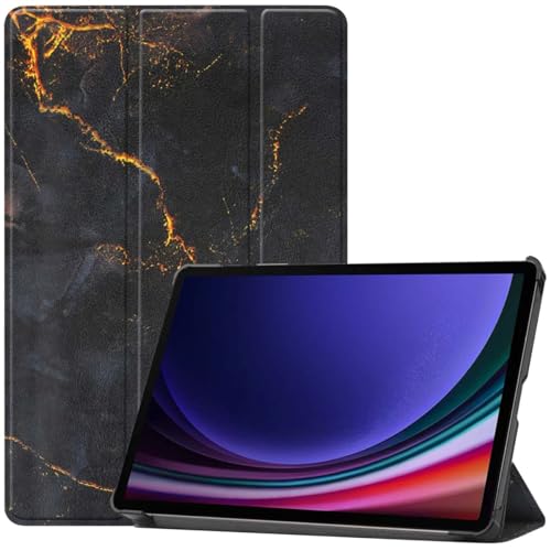 iMoshion kompatibel mit Samsung Galaxy Tab S9 Hülle – Trifold Tablet Case – Schutzhülle mit Motiv Kunstleder [Mit Ständer, Mikrofaser-Futter, Magnetverschluss] von iMoshion