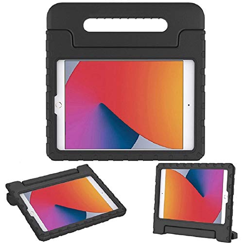 iMoshion kompatibel mit iPad Pro 9.7, iPad Air 2, iPad Air (2013) Hülle – Tablethülle für Kinder – Tablet Kids Case in Schwarz mit Handgriff und Ständer [Robust, Griffig, Stoßfest] von iMoshion