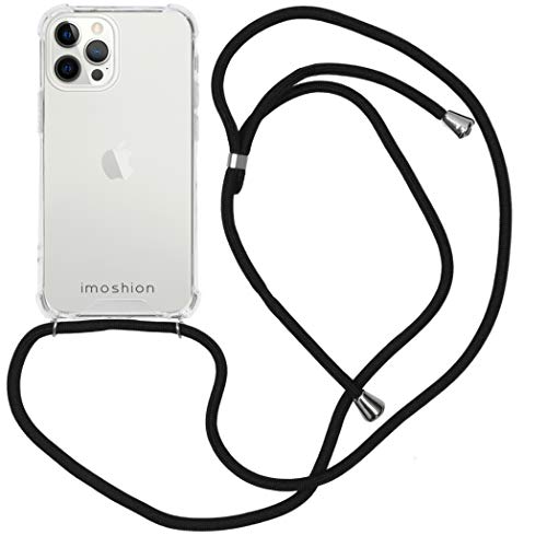 iMoshion kompatibel mit iPhone 12 Pro Max Handykette – Hülle mit Band zum Umhängen – Transparent Case Handyhülle mit Kette in Transparent – Kanten- und Eckenschutz aus Silikon von iMoshion