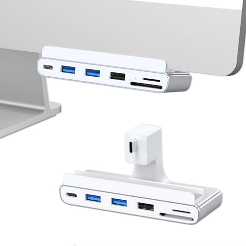 iMounts USB-C Hub für iMac 24 Zoll | 7-in-1 Adapter mit HDMI 4K 60Hz, USB-C, USB 3.0, SD-Kartenleser | Kompatibel mit iMac M1, M3, M4 (2021-2025)​ von iMounts