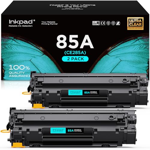 iNKPAD CE285A 85A Toner Kompatibel für HP 85A Tonerkartuschen für HP Laserjet Pro P1102W P1102 M1212NF M1132 MFP M1217NFW M1132 M1212 M1130 P1100 M1136 M1210 M1210MFP M1134 M1134MFP (2 Schwarz) von iNKPAD