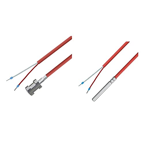 iOVEO 004AL07202 - Rohranlegefühler KTY81-210 mit 2 Meter Silikon-Leitung, KTY & 036HS02201 - Kabelfühler/Temperaturfühler/Solarfühler/Temperatursensor PT1000 mit Silikon-Leitung bis 200°C von iOVEO