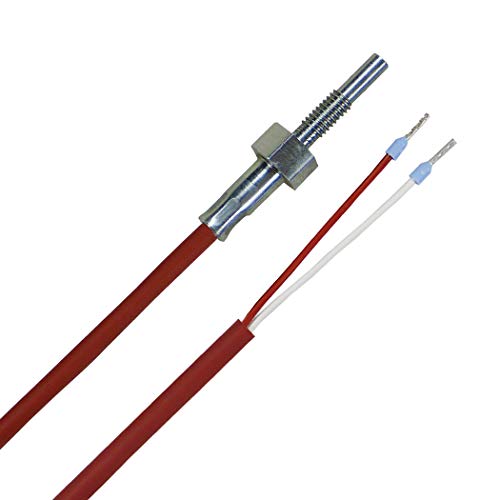 iOVEO 016EF05202 - NTC 10KOHM - M4 - Einschraubfühler/Temperaturfühler, M4 Gewinde, 2 Meter Silikon-Leitung, NTC, Silber von iOVEO