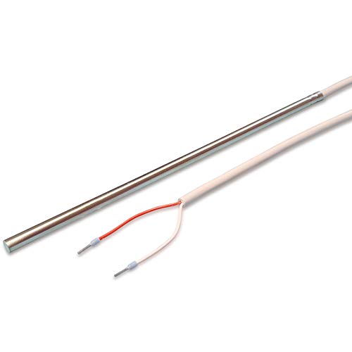 iOVEO 035HP05202.20 - NTC 10KOHM - Temperaturfühler mit PVC-Leitung (lichtgrau) bis 105°C, Kabelfühler mit 200 mm Schutzhülse, 2 Meter Anschlussleitung von iOVEO