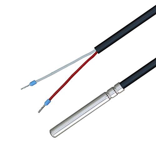 iOVEO 035HP05205 - NTC 10kOhm Temperaturfühler mit PVC-Leitung bis 105°C, Temperatursensor, Fühler, Heizung, NTC, 5 Meter von iOVEO