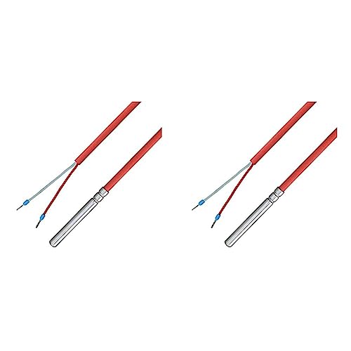 iOVEO 036HS04201 - NTC 5KOHM Temperaturfühler & 036HS02201 - PT1000 Kabelfühler/Temperaturfühler/Solarfühler/Temperatursensor mit Silikon-Leitung bis 200°C von iOVEO