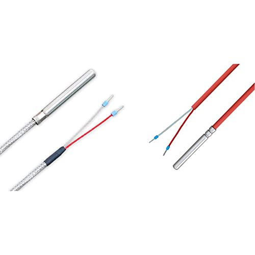 iOVEO 039HG02202 - Rauchgasfühler/Temperaturfühler/Kollektorfühler bis 400°C mit GLS & 036HS02202 - Kabelfühler/Temperaturfühler/Solarfühler/Temperatursensor PT1000 mit Silikon von iOVEO