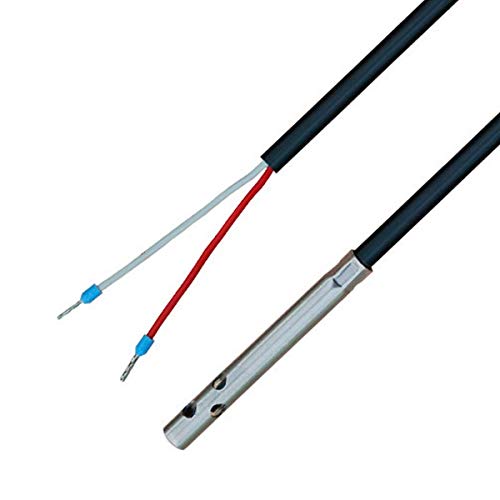 iOVEO 044LF02202 - PT1000 - Luftfühler mit Temperatursensor PT1000 - Temperaturfühler, perforierte Schutzhülse, 2 Meter PVC-Anschlussleitung von iOVEO