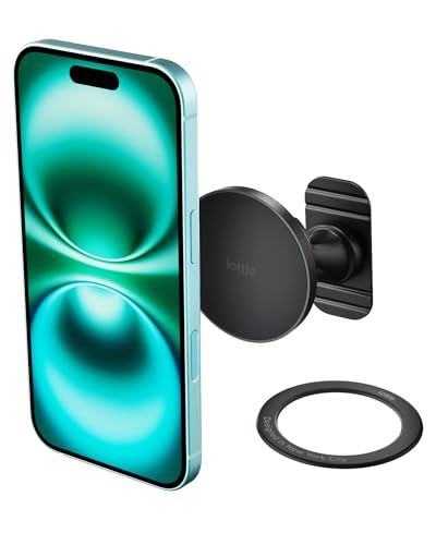 iOttie iTap 3 Magnetische Unterputzhalterung Autohalterung Telefonhalter mit Magnetring-Adapter Kompatibel mit MagSafe, iPhone und Android Smartphones von iOttie