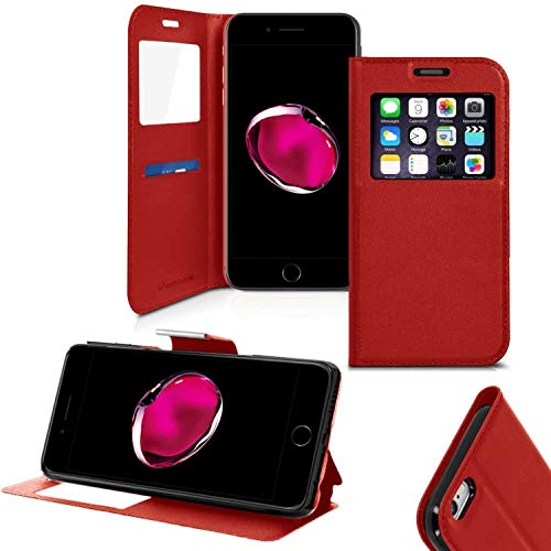 Coque Protection Porte Carte Pour Apple iPhone 7 Plus/8 Plus, Rouge von iPOMCASE