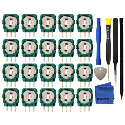 iParto 20 Stück 2K3 Ohm Potentiometer Ersatz für Sony PlayStation 5 PS5 Dualsense / PS4 DualShock Controller Trim Pot Widerstand Thumbstick Modul Sensor für ALPS Analog Joystick von iParto