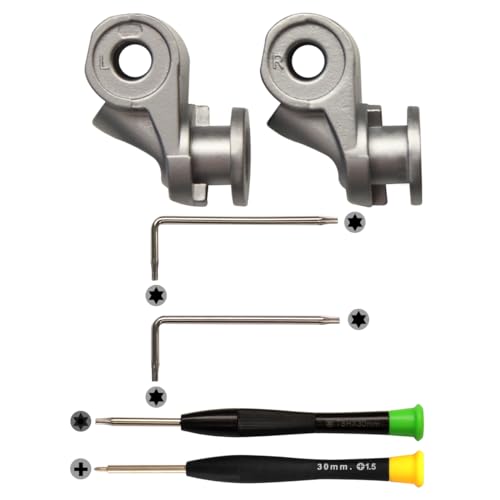 iParto Links + rechts Set Metallscharnier Schwenkwelle Ersatz Kompatibel mit QC35 Bose QuietComfort 35 II/QC35 I/QC45/QC25 Kopfhörer mit Werkzeugen Silber von iParto