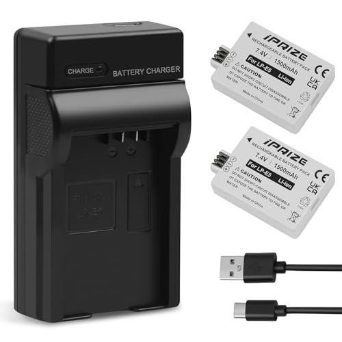 iPrize 2X LP-E5 Akku 1500mAh und Ladegerät für Canon EOS 450D, EOS 500D, EOS 1000D, Rebel T1i, XS, XSi, Kiss X2, X3, F DSLR-Camera iPrize 2X LP-E5 Akku 1500mAh und Ladegerät für Canon EOS 450D, EOS 500D, EOS 1000D, Rebel T1i, XS, XSi, Kiss X2, X3, F DSLR-Camera von iPrize