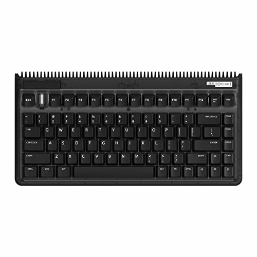 iQunix OG80 Dark Side Gaming Tastatur, 2.4G & Bluetooth 5.1 Kabellose Mechanische Tastatur mit RGB LED TTC Speed Silver Switch, kompakte 83 Tasten Hot Swappable Tastatur für Windows/Mac/Android/iOS von iQunix