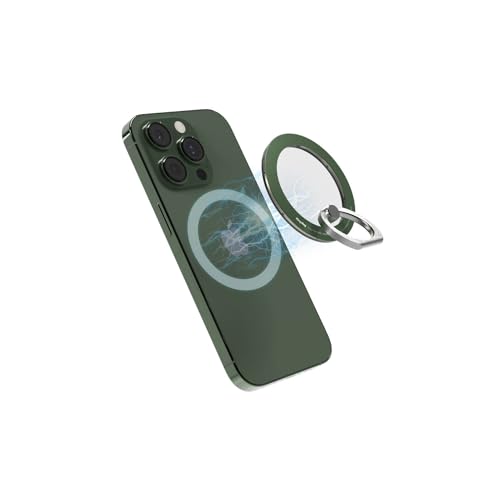 iRing Handyringhalterung Finger - Handyring Magsafe Kompatibel - 360-Grad-Drehung - 180-Grad-Neigungsfunktion - Alpen Grün von iRing