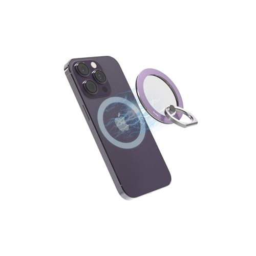 iRing Handyringhalterung Finger - Handyring Magsafe Kompatibel - 360-Grad-Drehung - 180-Grad-Neigungsfunktion - Violett von iRing