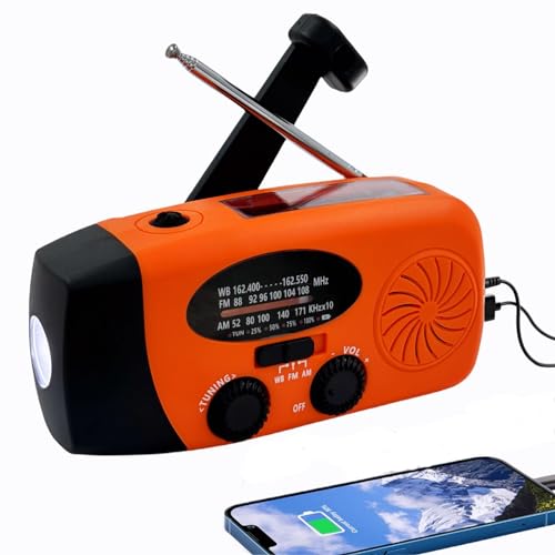 Solarradio zum Aufziehen, 5000 mAh, Notfallkurbel, Wetterradio, Solarradio mit Taschenlampe, NOAA/FM/AM Solarradios, tragbares Survival-Radio mit SOS, USB-Handy-Ladegerät für Camping im Freien Solarradio zum Aufziehen, 5000 mAh, Notfallkurbel, Wetterradio, Solarradio mit Taschenlampe, NOAA/FM/AM Solarradios, tragbares Survival-Radio mit SOS, USB-Handy-Ladegerät für Camping im Freien von iRonsnow