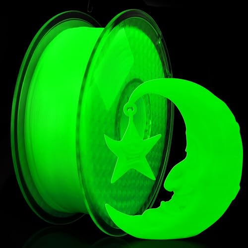 iSANMATE Glow in the Dark Filament PLA 1.75mm, PLA Filament 3D Drucker Filament 1 kg Spule, Maßgenauigkeit +/- 0.02 mm, Glow in the Dark Grün PLA Filament von iSANMATE